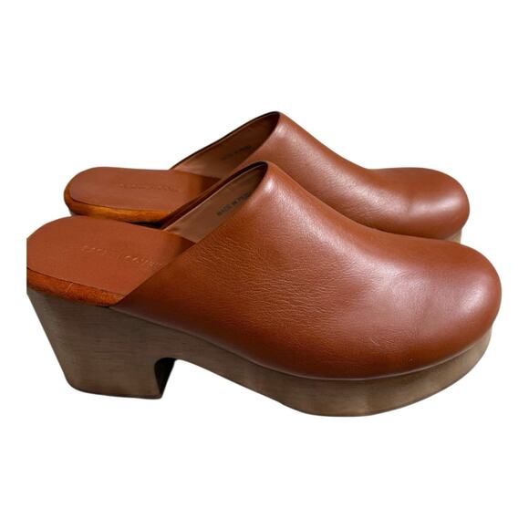 Rachel Comey Blaring Clog Size 8 (fits 7.5) Brown Nappa Leather Wood Mule - Picture 4 of 16